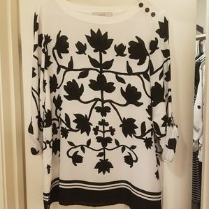 NWOT Loft 3/4 sleeve Floral Top
